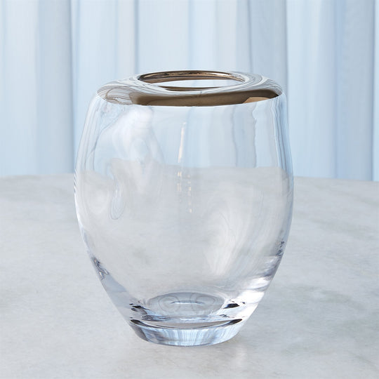 Organic Formed Vase - Platinum