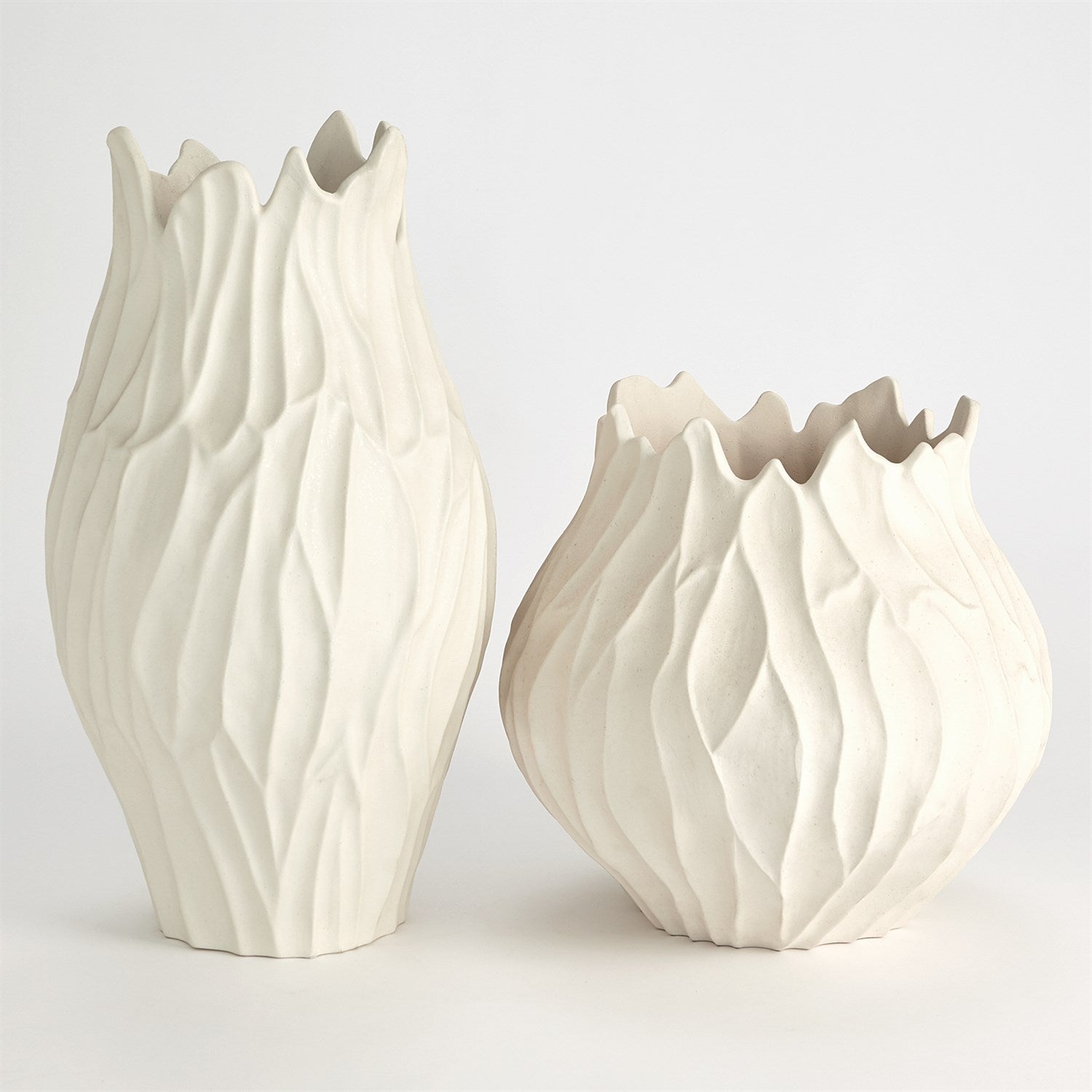 matte ceramic bloom shaped vase