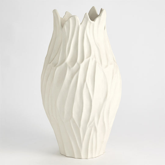 matte ceramic bloom shaped vase