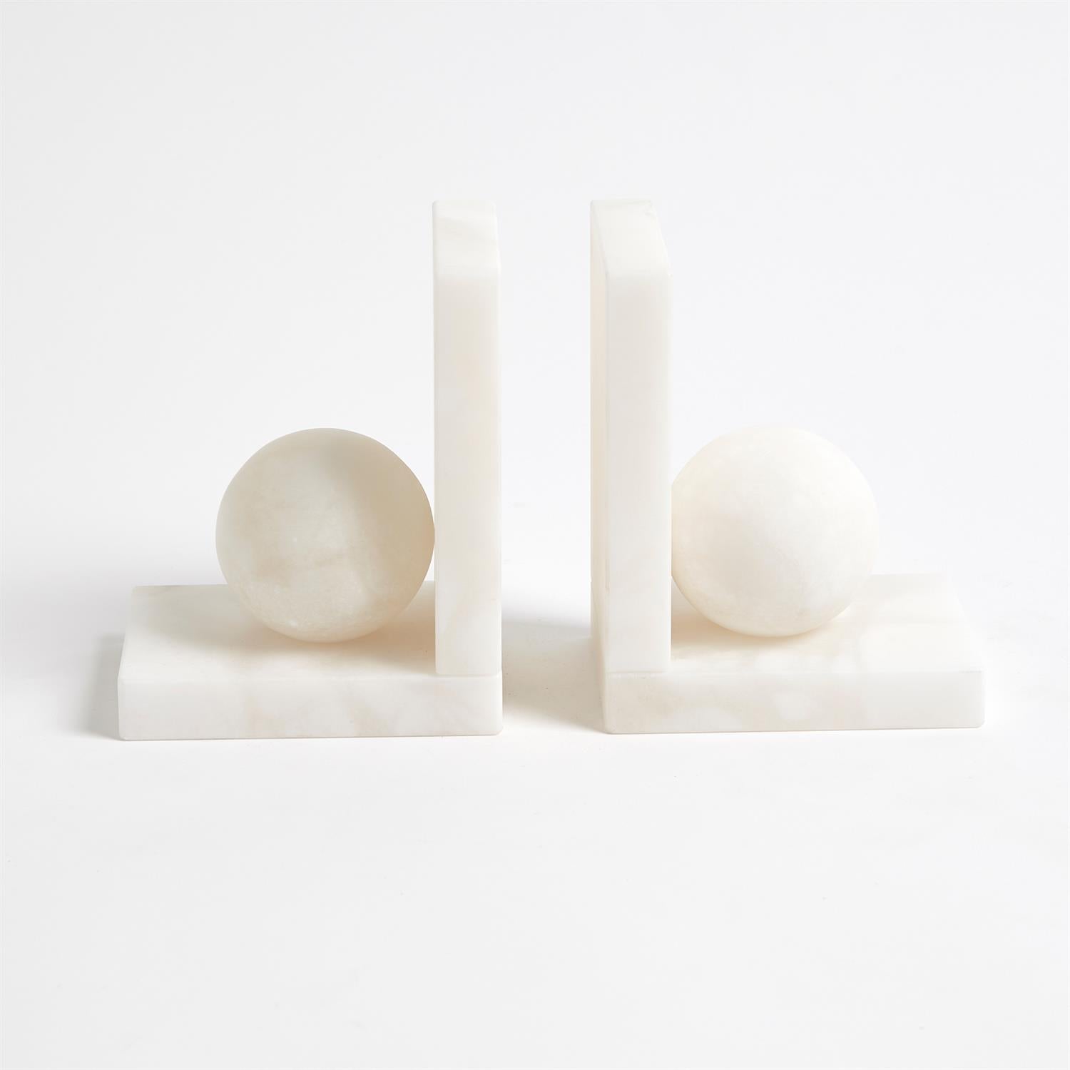 Alabaster bookends